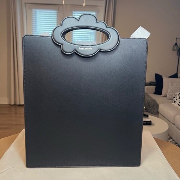 Coach Handbags - Coach Cloud Handle Tote In Coachtopia Leather Black